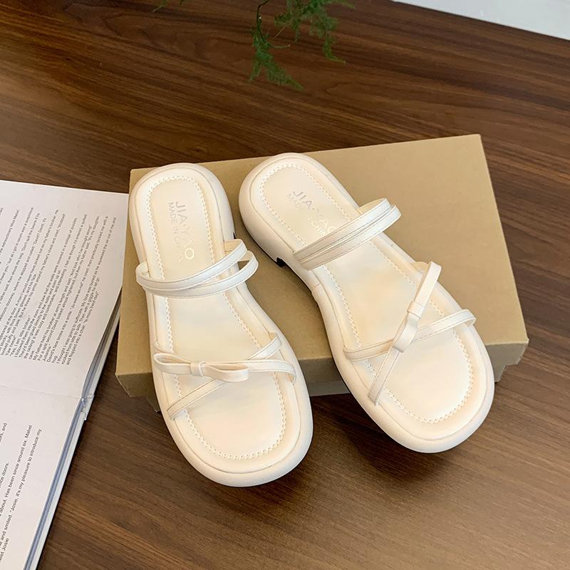 With skirt sandals women's 2025 summer new versatile fashion retro comfortable casual platform beach shoes