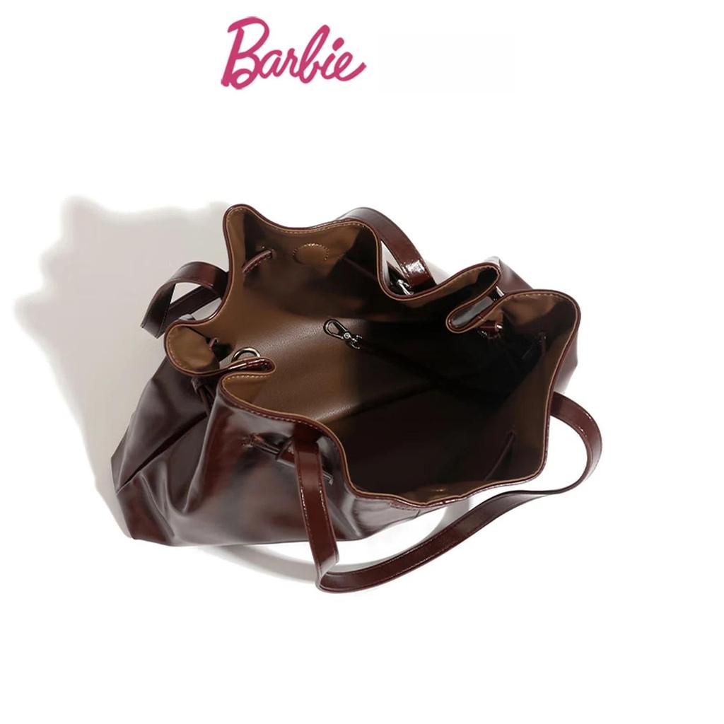Barbie Women's Shoulder Bag, Vintage Lazy Style, Handheld Commuter Tote Bag, Large Capacity Underarm Bag