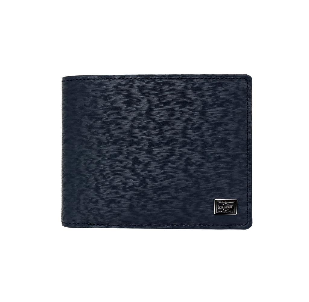 Porter CURRENT Current Wallet Bifold Wallet (Genuine Leather, Navy)