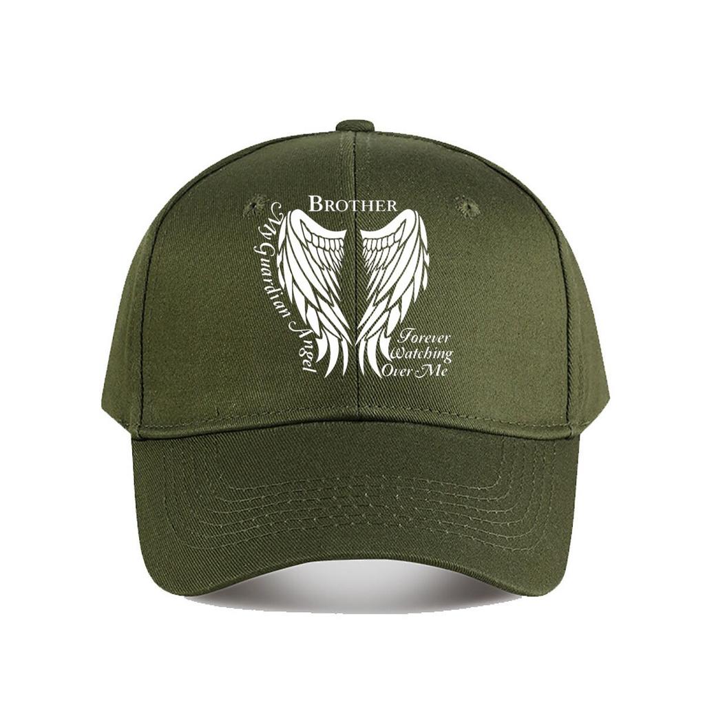 Brother Guardian Angel Wings Vinyl Sticker Baseball Cap Fashion Unisex Sunhat Womens Outdoor Sports