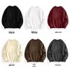 Heavyweight 300g Pure Cotton Long Sleeve White Basic T-shirt, Unisex Solid Color Base Layer