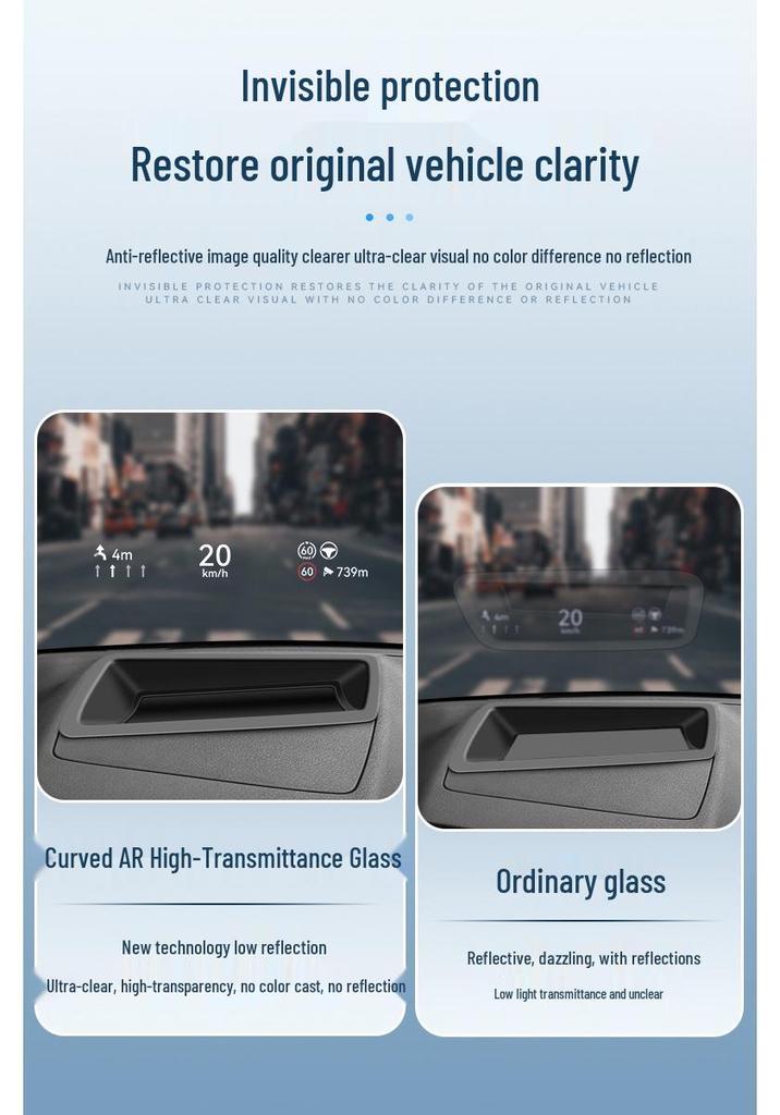 Deep Blue SL03 HUD Dust Cover for 2022-2025 Models - Car Interior Protection