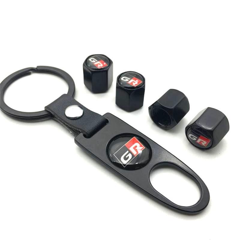 

New 4PCS/Set GR Car Logo Metal Tire Valve Cover for Toyota HV YARiS RZ RC RS C-HR Corolla Prius Harrier Camry Tacoma Venza rav4