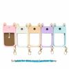 Solid Color Protective Case Cartoon Cat Ear Shaped Spray Bottle Silicone Case  Travel Use