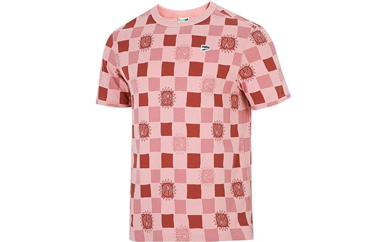 PUMA T Shirts Men s Peach Crew Neck Moderate Straight Fit 535365-24 XL