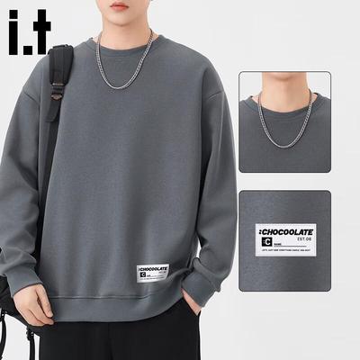 CHOCOOLATEIT Men's American Style Cotton Long Sleeve Sweatshirt