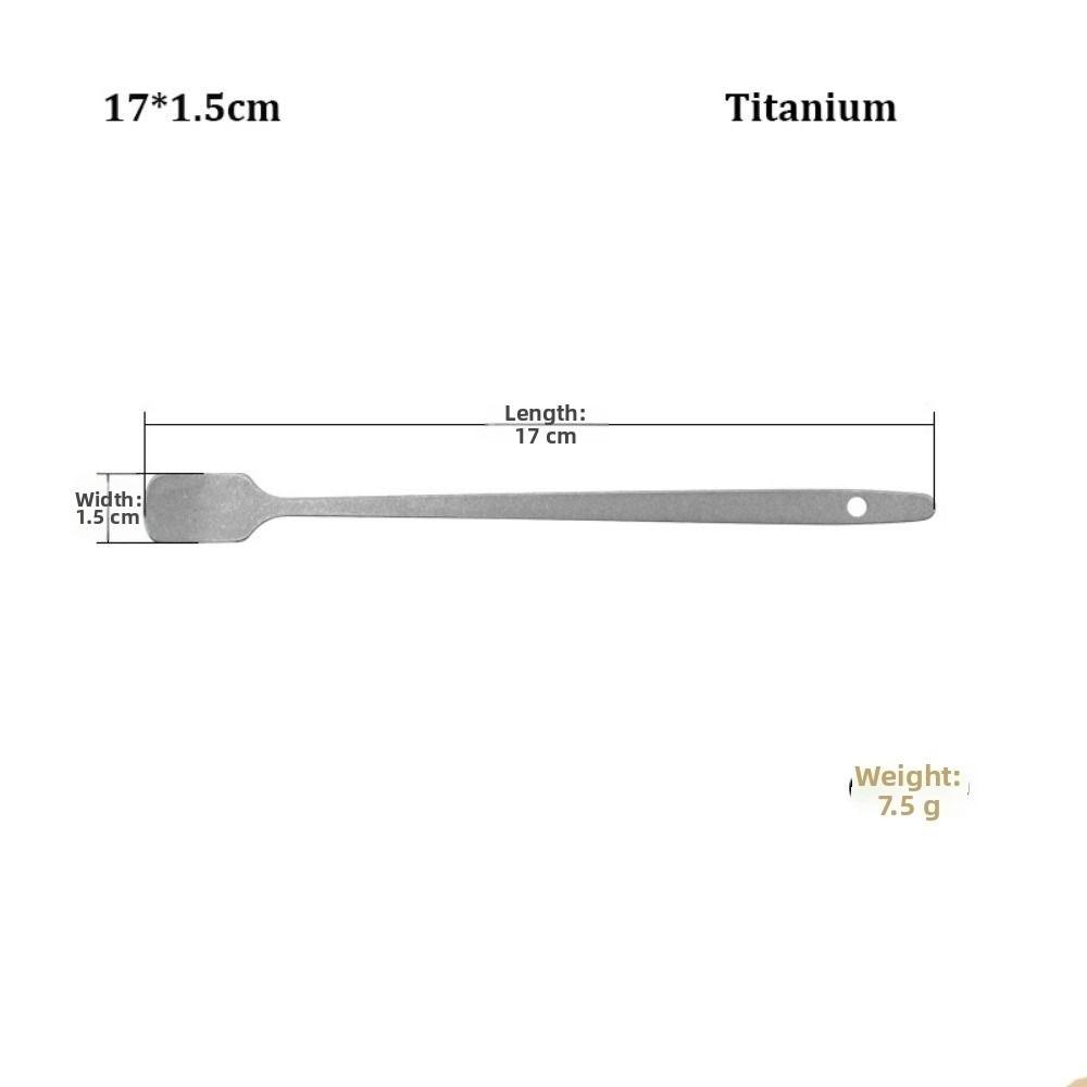 Titanium/ Stainless Steel Coffee Tea Stirring Spoon Mini Portable Mixing Spoon Long Handle Ice Cream Dessert Spoons