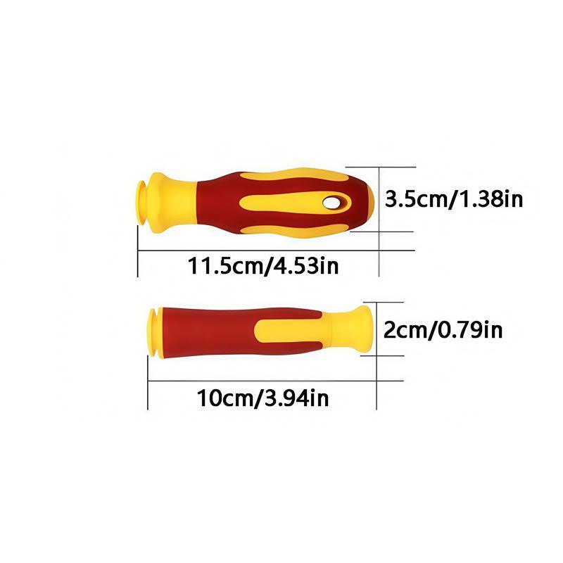 10-Piece Insulated Flat & Cross Screwdriver Set for Professional Electrical Repair