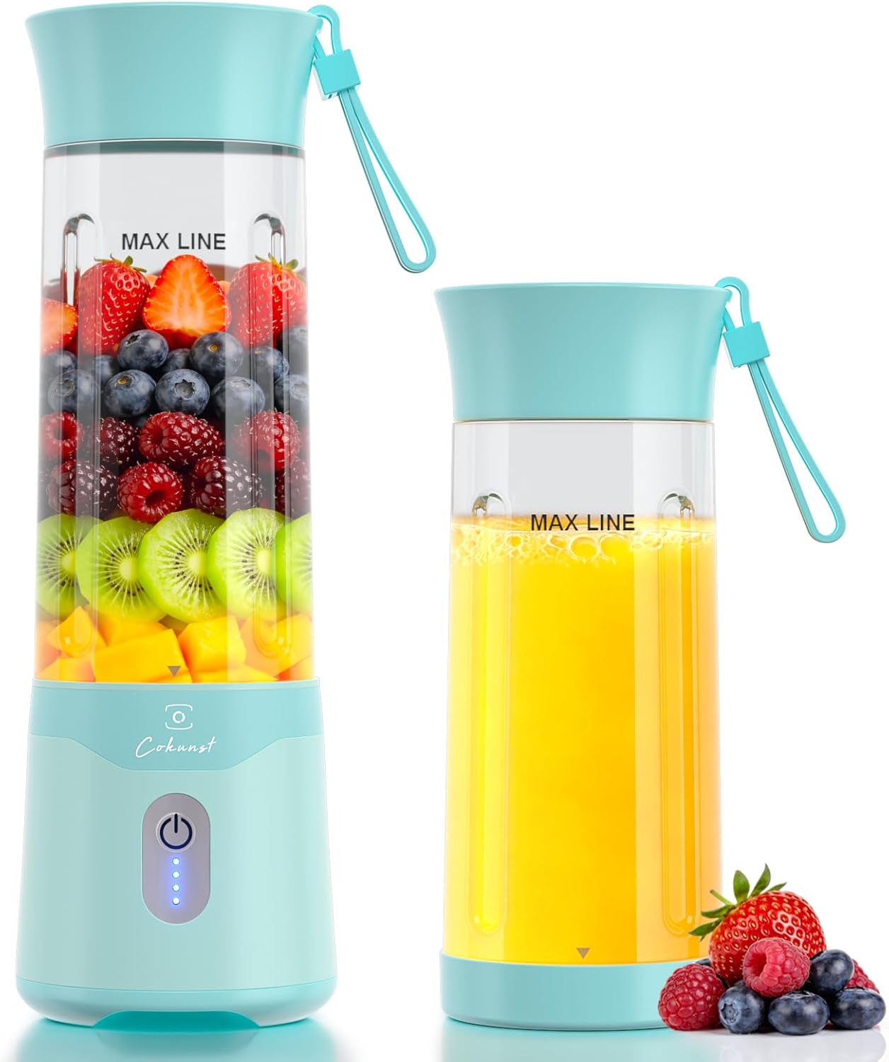 Blender, USB C Rechargeable Personal Blender, Small Smoothie & Shake Maker with 6 Blades, Compact Travel United States