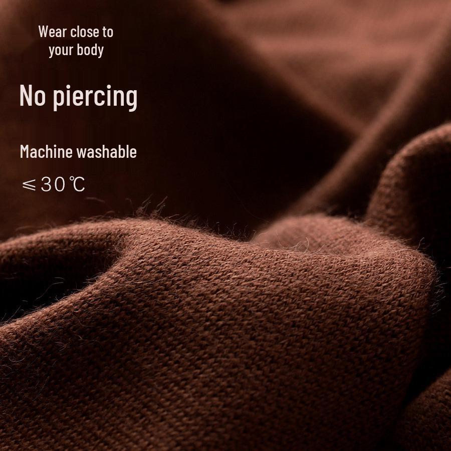 Wang Qiu Men's Polo Collar Wool Sweater - Plain, Warm, Machine Washable, Long Sleeve (X5878) for Autumn and Winter