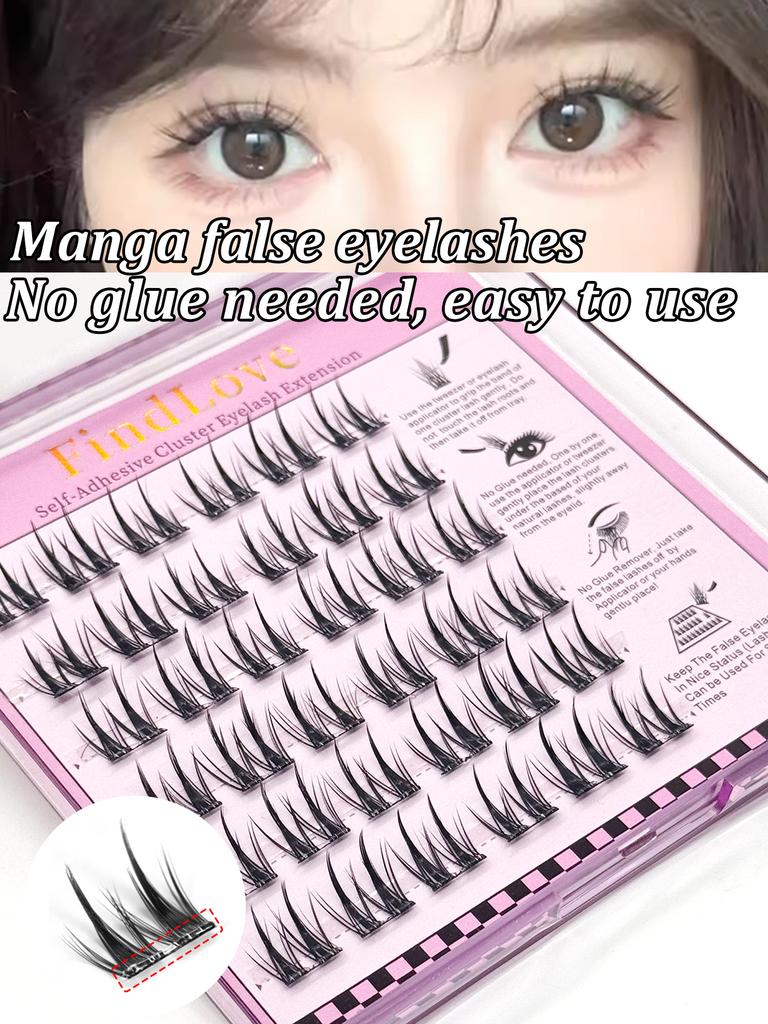 6 Rows Series Glue Free Lashes No-Adhesive Eyelash Set for Full Reusable Defined Lashes Long Lasting Reusable & Easy to Wear.
