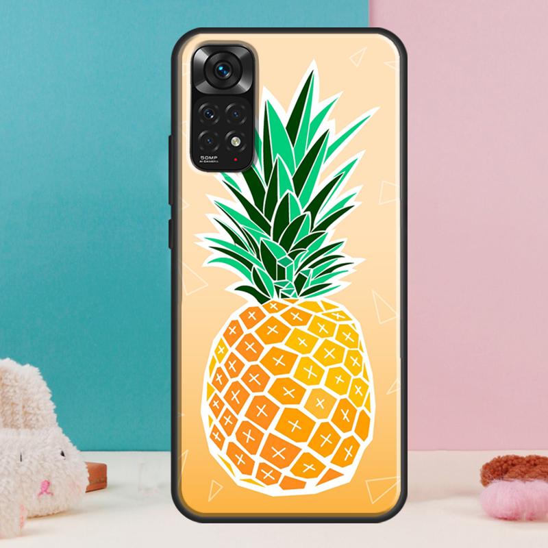 Summer Fruit Pineapple Case For Xiaomi Redmi Note 12 11 10 9 8 Pro 9S 10S 11S 12S Redmi 12C 9A 9C 10A 10C Coque