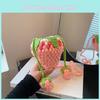 Modern Chic Strawberry Crochet Bag Diy Craft Kit For Kids With Soft Plush Yarn And Trendy Colors For Everyday Use