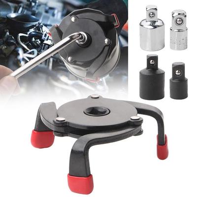 High Quality Universal 3 Jaw 3/8" Car Adjustable Oil Filter Remover Wrench Tool 60mm To 95mm 2.4" To 3.7" Auto Accessories