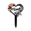 Memorial Marker for Cemetery Heart Plaque Garden Stake Mom Decoration Stake for Outdoor Yard Garden
