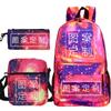 Student Schoolbag Making Oxford Cloth Backpack Shoulder Bag Pencil Bag Combination Three-Piece Set