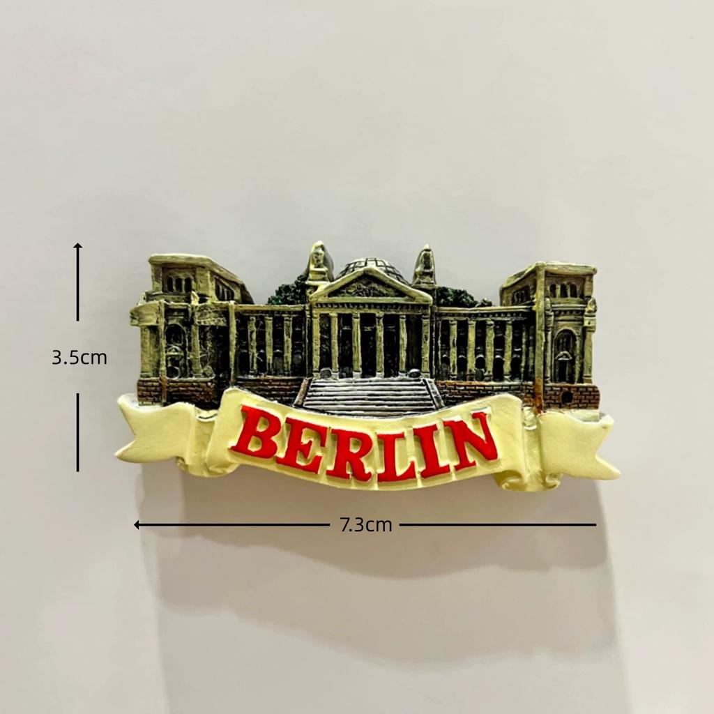 Germany Berlin Hamburg Munich Resin Fridge Magnet Stickers Travel Souvenir Gift Landscape Refrigerator Magnet Home Kitchen Decor
