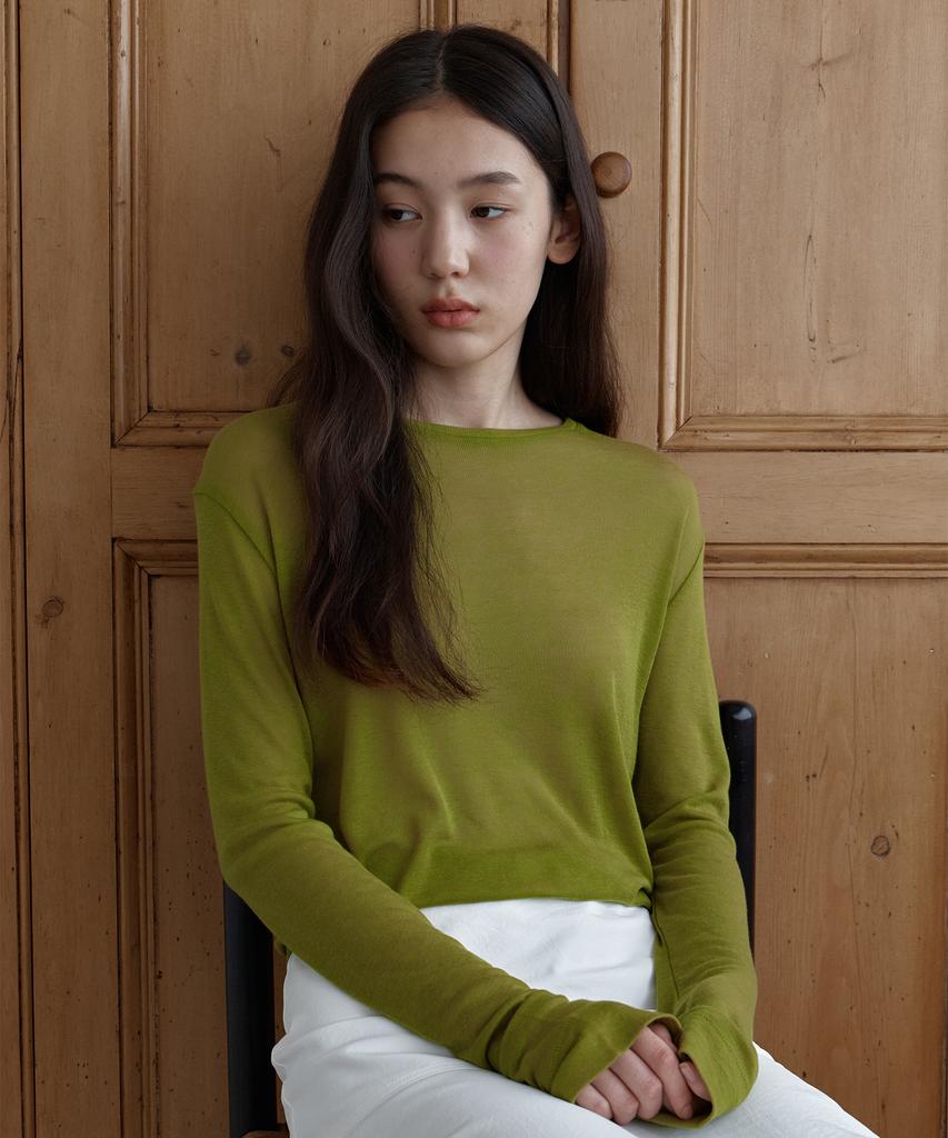 38COMEONCOMMON Sheer Touch Long Sleeve (Olive)