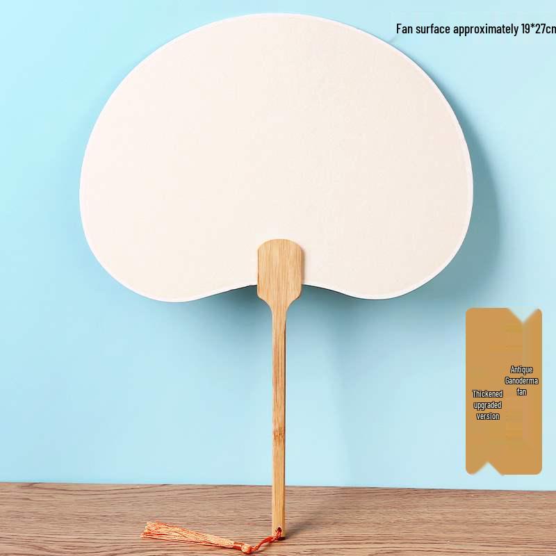 Double-Sided Thickened Xuan Paper Round Fan for Watercolor, Calligraphy, and Handwriting - Ancient Style Intangible Cultural Heritage Palace Fan.