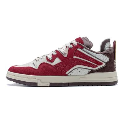 Li Ning We Wu Pro Cny Comode Antiscivolo Resistenti all'Usura Scarpe da Skate da Uomo Scarpe da Skate Rosse AECU001-2