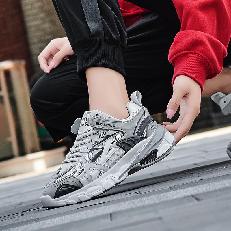 Унисекс модная обувь для пар ретро кроссовки для папы 44 сапфир синий — фото 13