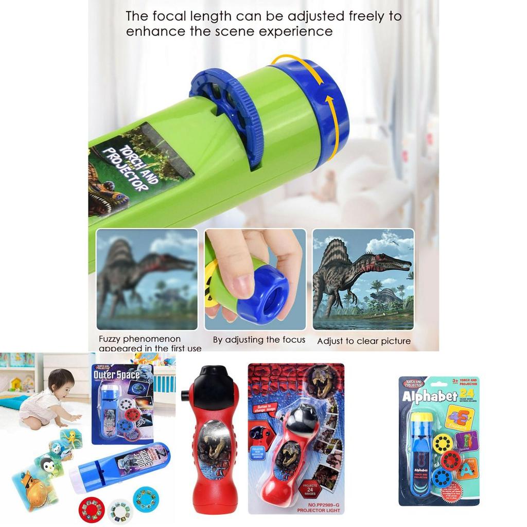 Torch Projector For Kids Featuring 24 Colorful Patterns And Themes**