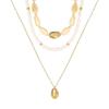 iF ME 3pcs/set Bohemian Shell Necklace for Women Vintage Pendant Beads Necklaces Chain Accessories Jewelry