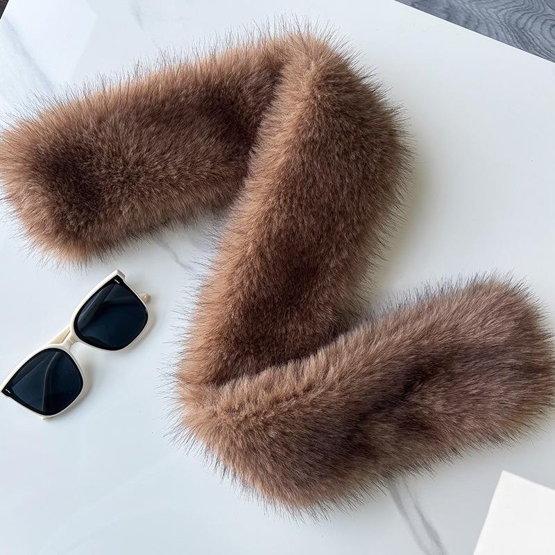 Утолщенный плюшевый шарф из искусственного меха: Двусторонний, Модный и Универсальный