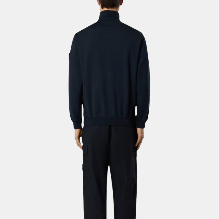 STONE ISLAND Ghost Series Solid Color Stand Collar Zip Closure Long Sleeve Jacket Men Jacket Navy-Blue K1S156100012-V0020