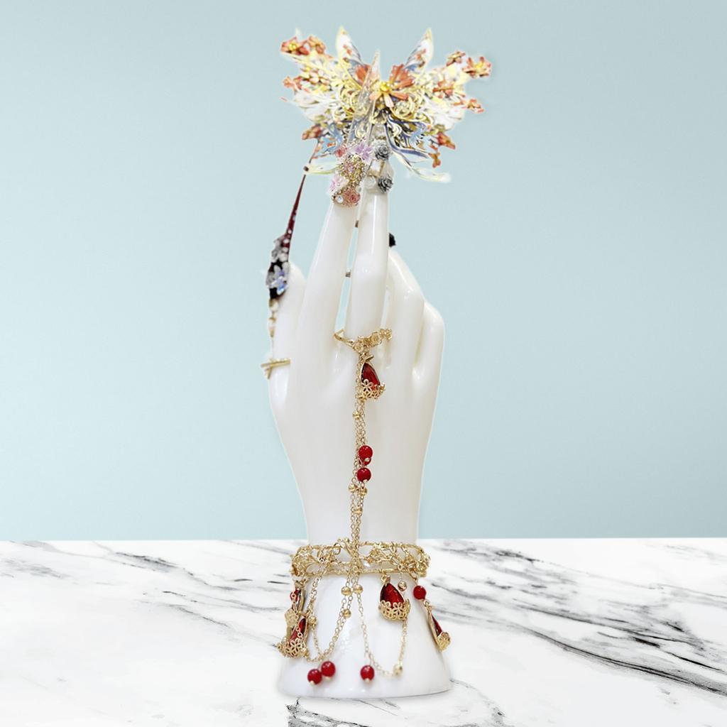 Women Mannequin Hand Model Jewelry Organizer Portable Dresser Desktop Shops Countertop Bracelet Bangle Necklace Display Stand