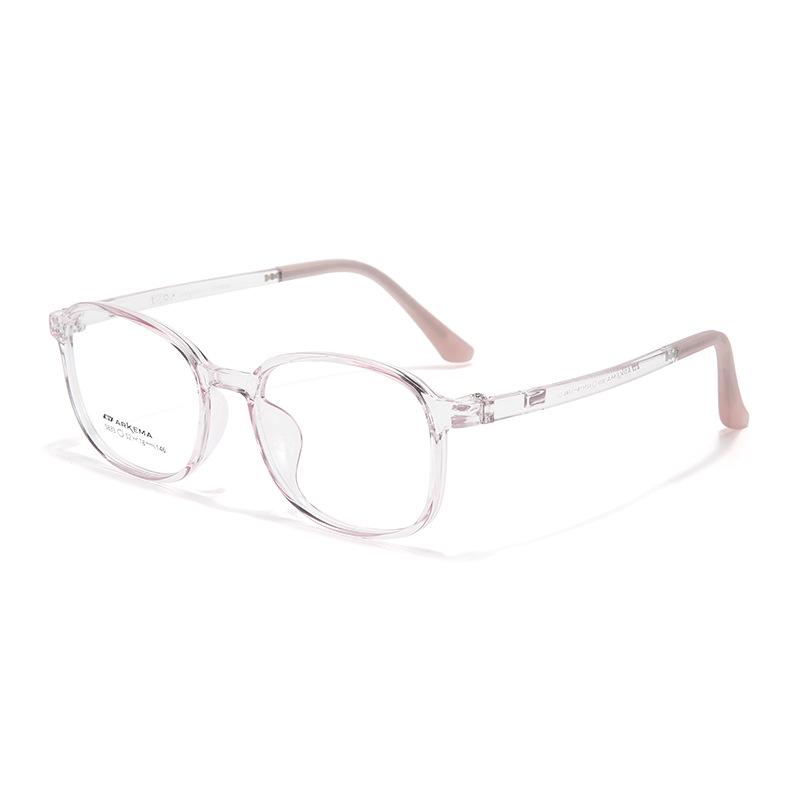 Trendy TR90 Oval Ultra-Light Transparent Glasses Frame for Teens - Myopia Compatible