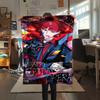 1PC Iruma kun Print Flannel Blanket, High quality Comfortable for All Seasons, Home Decor, Warmth and Comfort, Perfect for Christmas Gifts