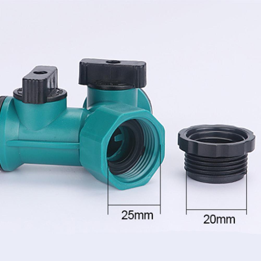 Water Pipe Switch Double Garden Faucet Water Splitter Y-shaped Hose Connector Garden Irrigation Controller Valve Switch Adapter