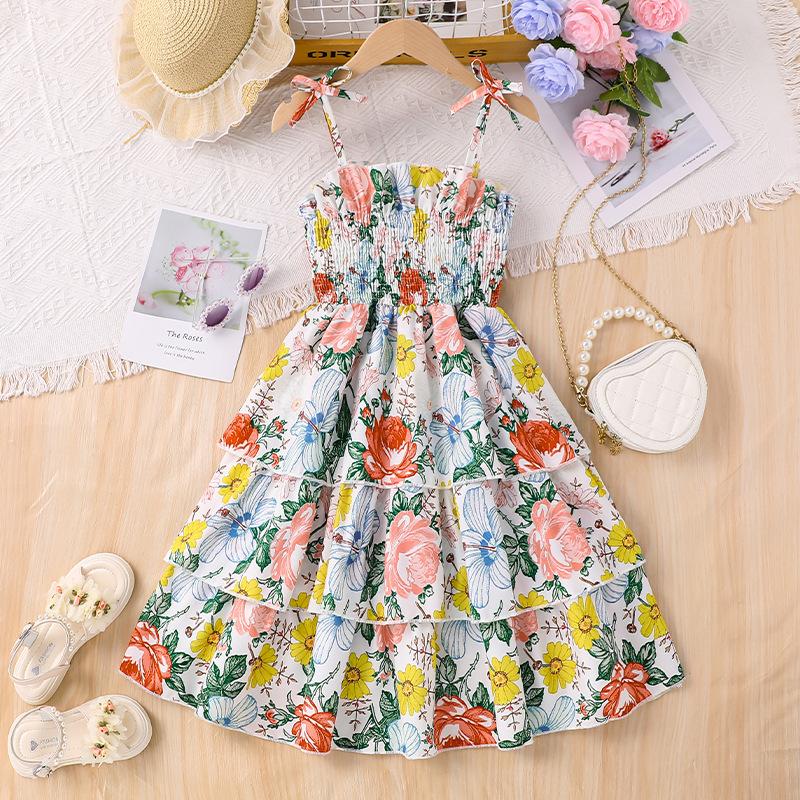 Rochie cu bretele pentru fete Vara 2025 Rochii tort pentru fete