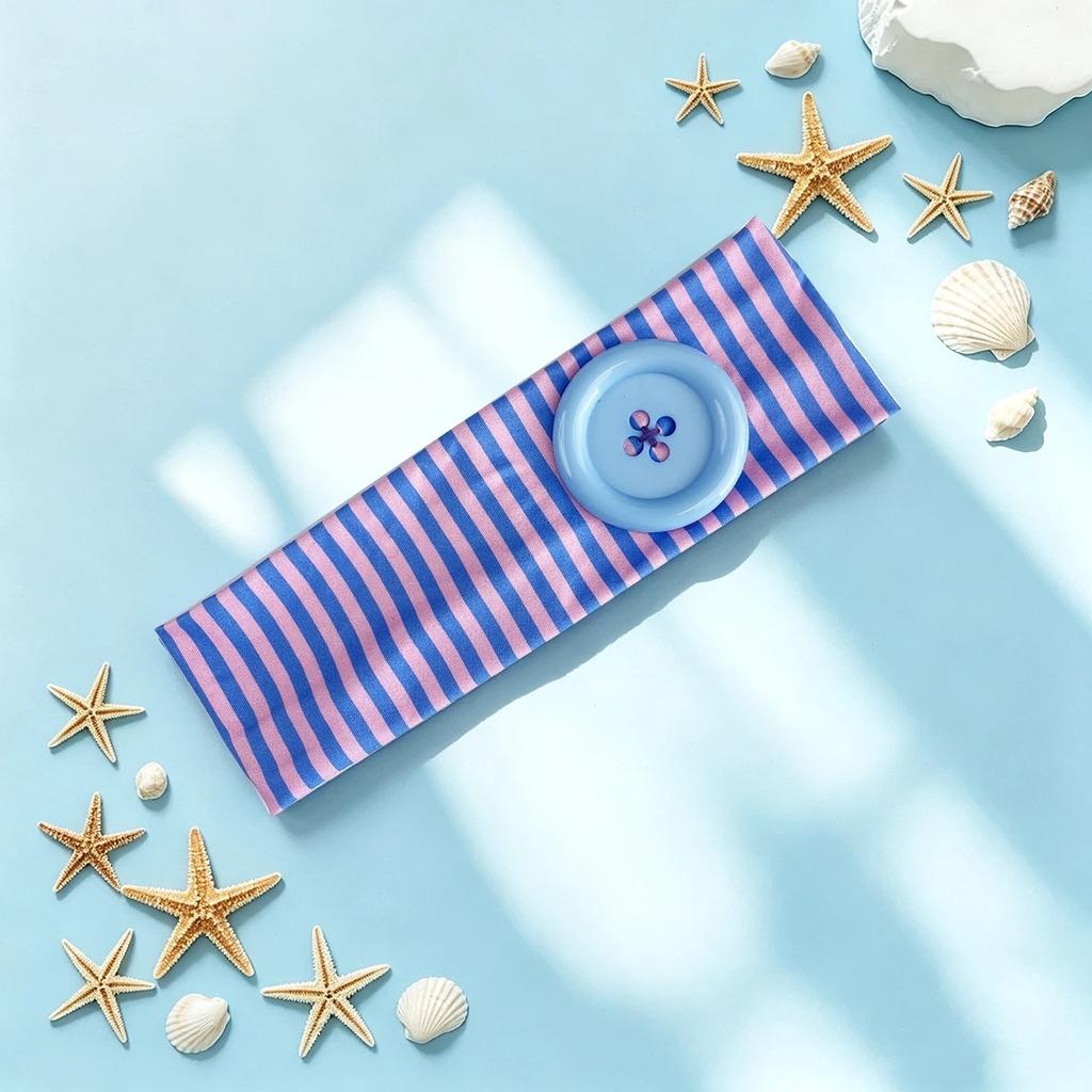 Y2K Subculture Large button polka dot headband photography dressing yoga Going out on the Street INS decoration accessories