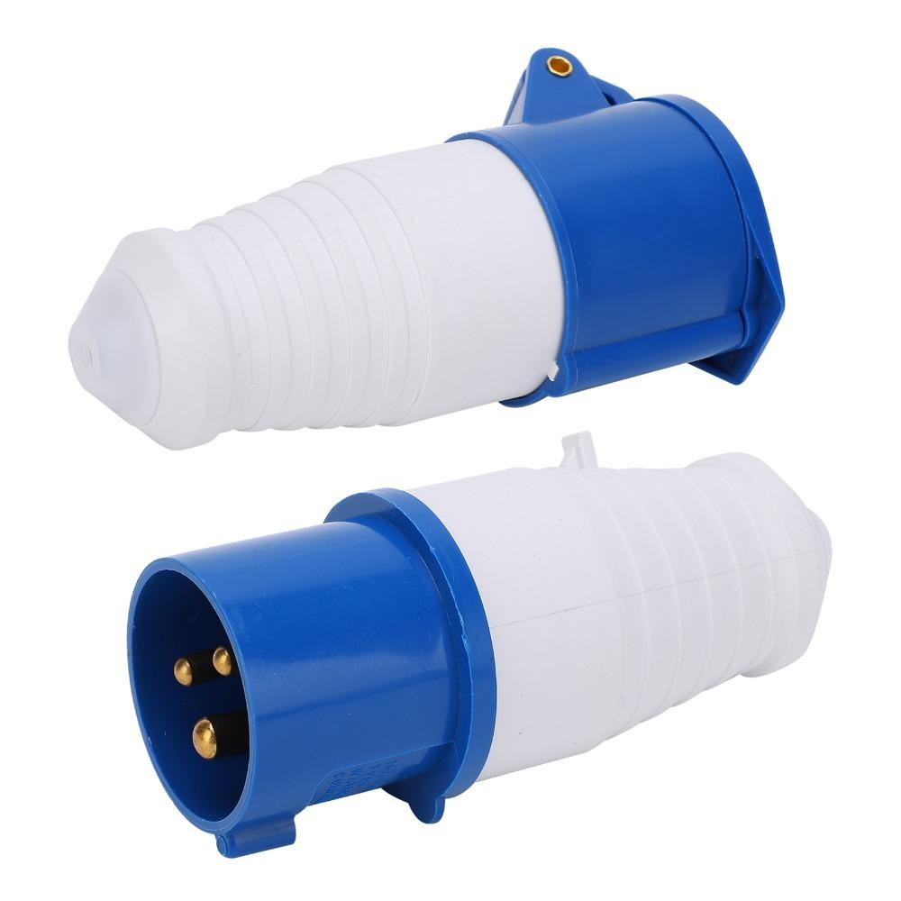 16A  220-250V Industrial Connector Kit 2P+E Plug Coupler  Power Connections