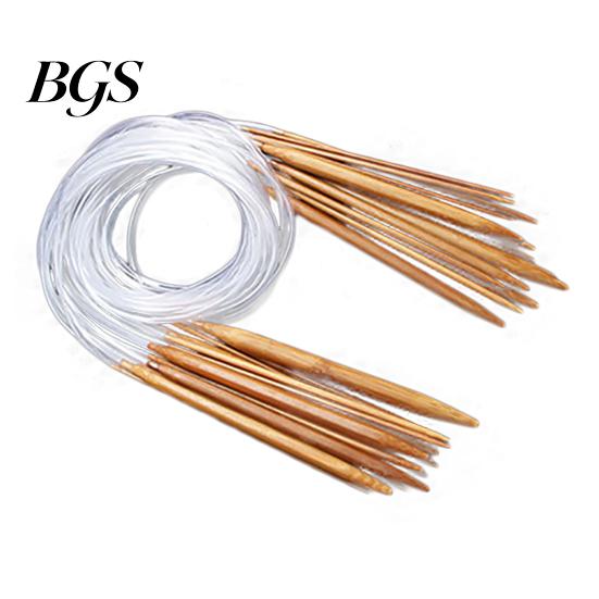 Agujas de Tejer Agujas Circulares Tacto Cómodo Conveniente Manualidades Flexibles de Bambú para Guantes Manualidades y Hilo