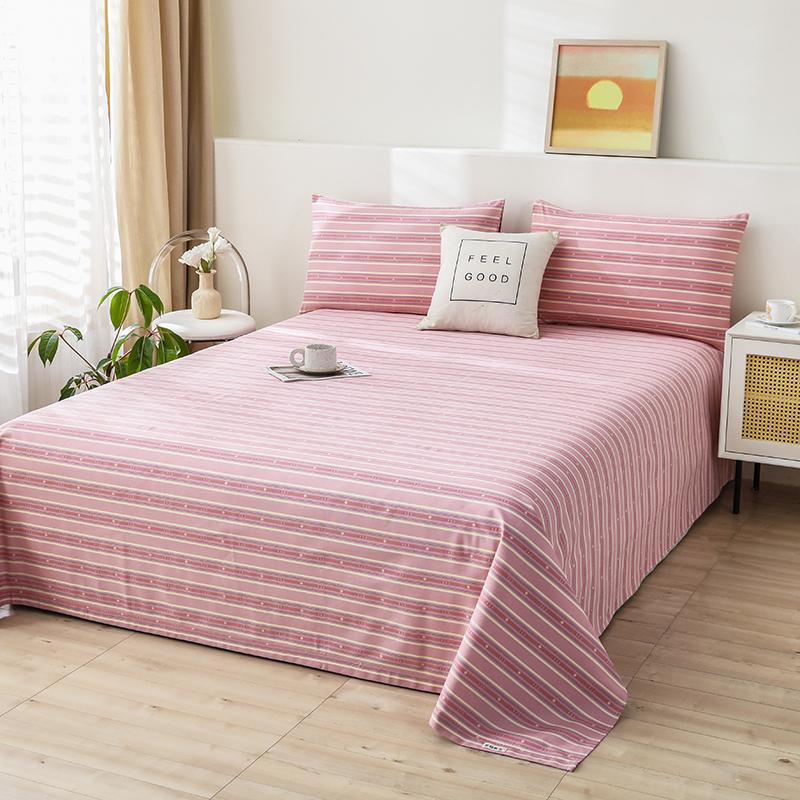 Cotton Thick Bed Flat Sheet for Double Bed Plain Top Sheets Single/Queen/King Flat Bedsheets Soft Home Bed Linen Sheets
