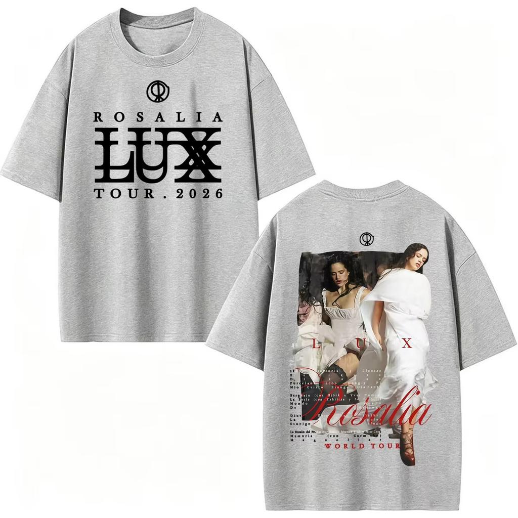 2026 Summer Hot Sale Singer Rosalia Brujita Lux World Tour 2026 Graphic Tshirt Unisex Unisex Y2k Gothic Cotton Oversized Tshirts