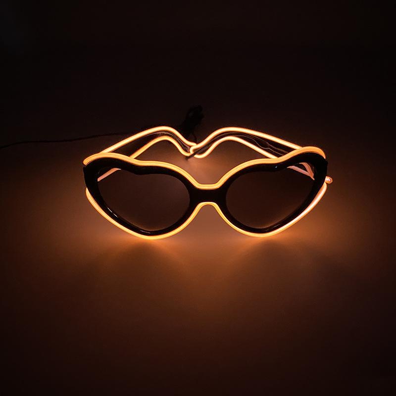 Occhiali da Sole Luminosi a LED a Forma di Cuore per Feste