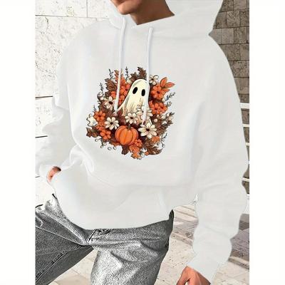 Men's Hooded Sweatshirt, Ribbed Hem & Adjustable Hood