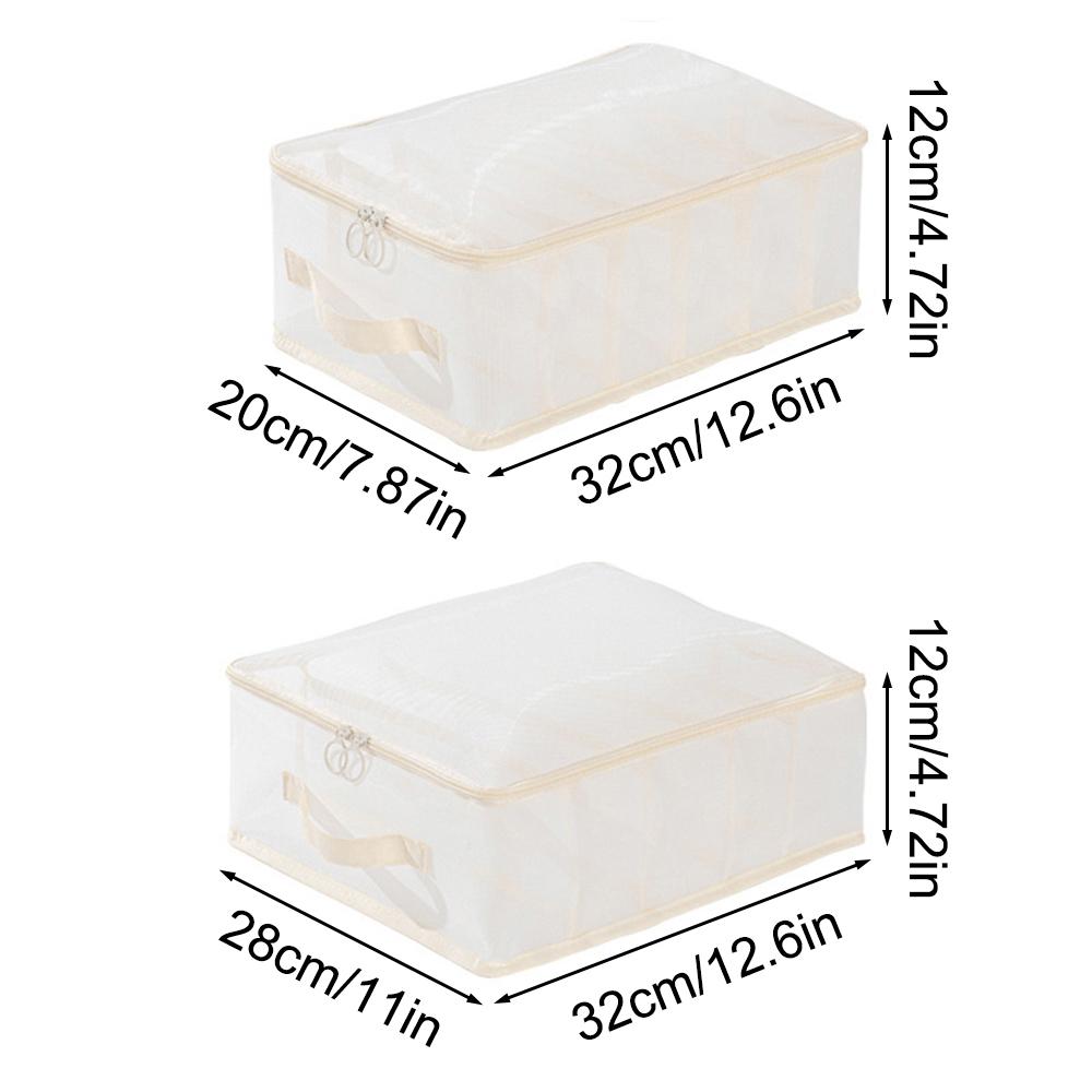 Mesh Clothing Storage Bag, Clothes Pants Underwear Sorting Wardrobe Drawer Layered Storage Box Sorting Box, Travel Luggage Bag