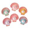 6pcs Ocean Inspired Resin Shells Accessories Pearl Mini Jewelry Making Charms Cute Shiny DIY Accessories DIY Accessories