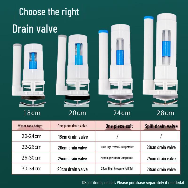 Water-Saving Booster Toilet Cistern Drain Valve Kit