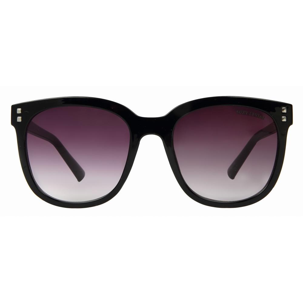 

Чорні сонцезахисні окуляри Suzy Levian S Black Square, Silver Accent One Size