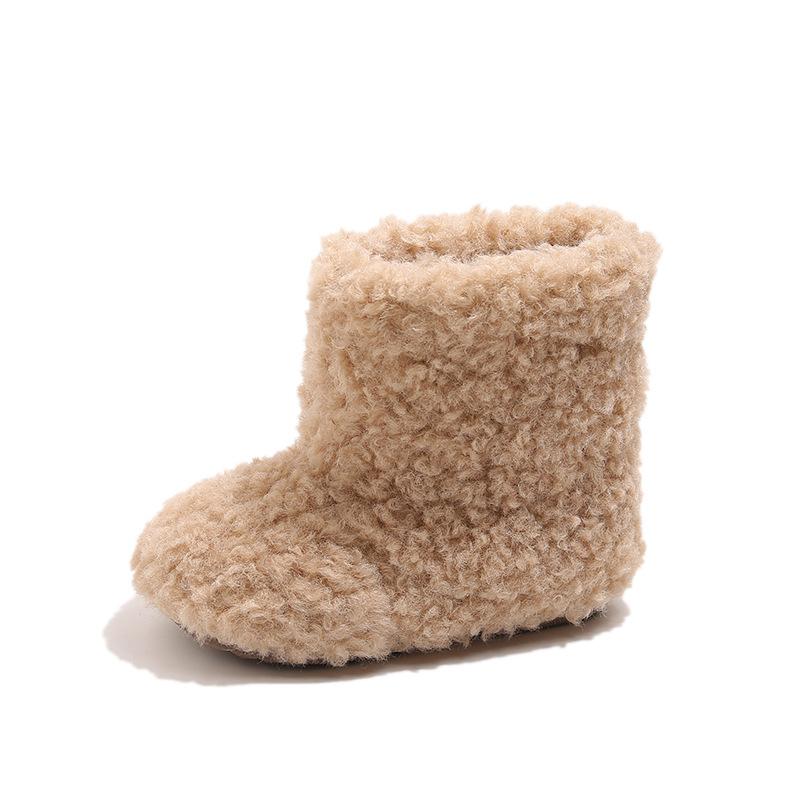 

Children s cotton shoes, baby warm shoes, girls furry shoes, winter warm plush shoes, new winter cotton shoes 21Inner Length13.5cm хаки