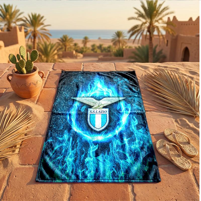 Lazio FC Print Microfiber Beach Towel Quick Dry Absorbent Large Towel For Beach Swimming Travel