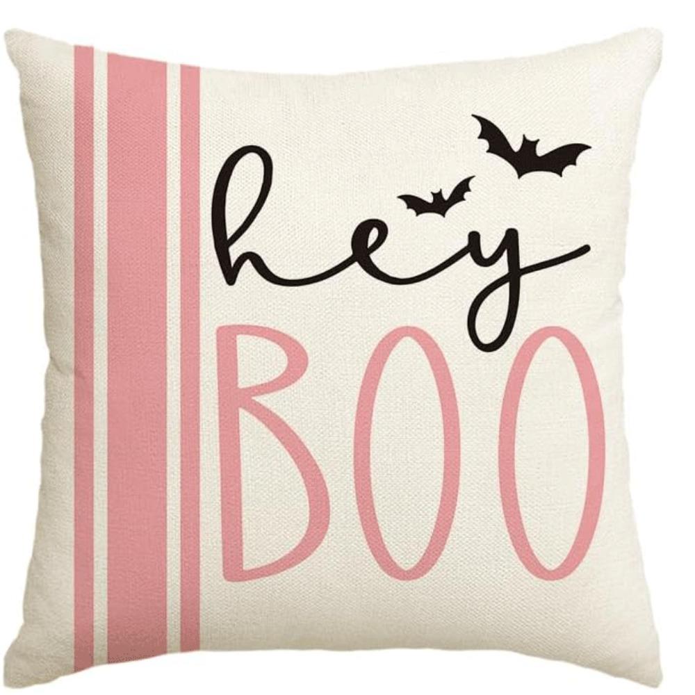 Эй Буу Хэллоуин Наволочки на декоративные подушки Розовые Жуткие Милые Привидения Наволочка на диванную подушку 4545см Льняная наволочка Хэллоуин Домашний декор 990₽