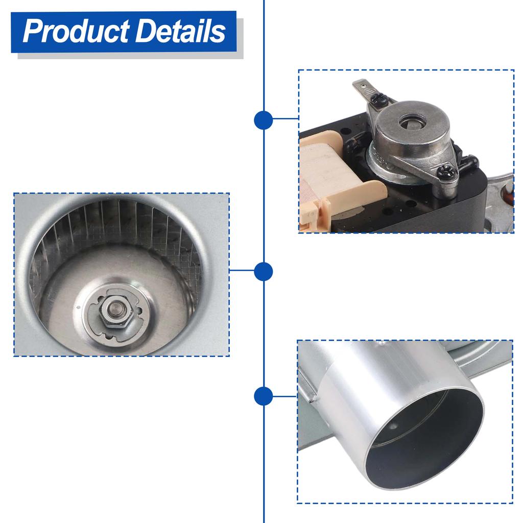 Low Noise Operation of the 35W Fireplace Blower Fan with High Temperature Resistance for Safe Use In Stoves 220V