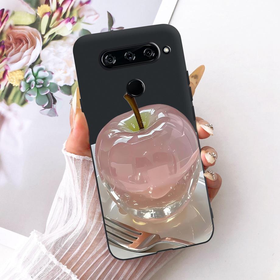 Für LG V40 V50s V35 ThinQ LG V8X ThinQ V30 2017 Handyhülle Weicher TPU-Stoßfänger Rückseite Coole Cartoon-Luxus-Schmetterlingsblume Funda